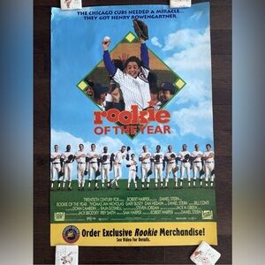 ROOKIE OF THE YEAR Original Movie POSTER 27x40 VHS Daniel Stern Video Store Rare